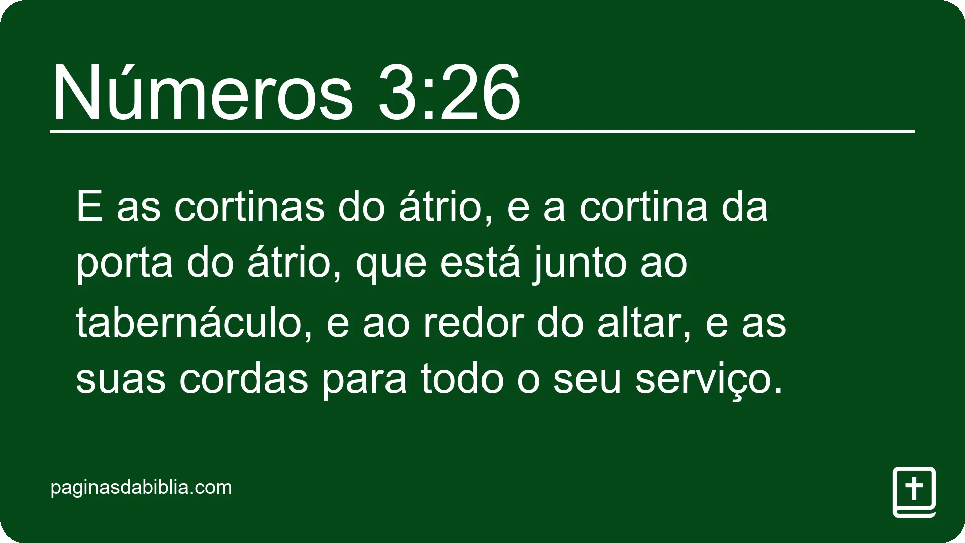 Números 3:26