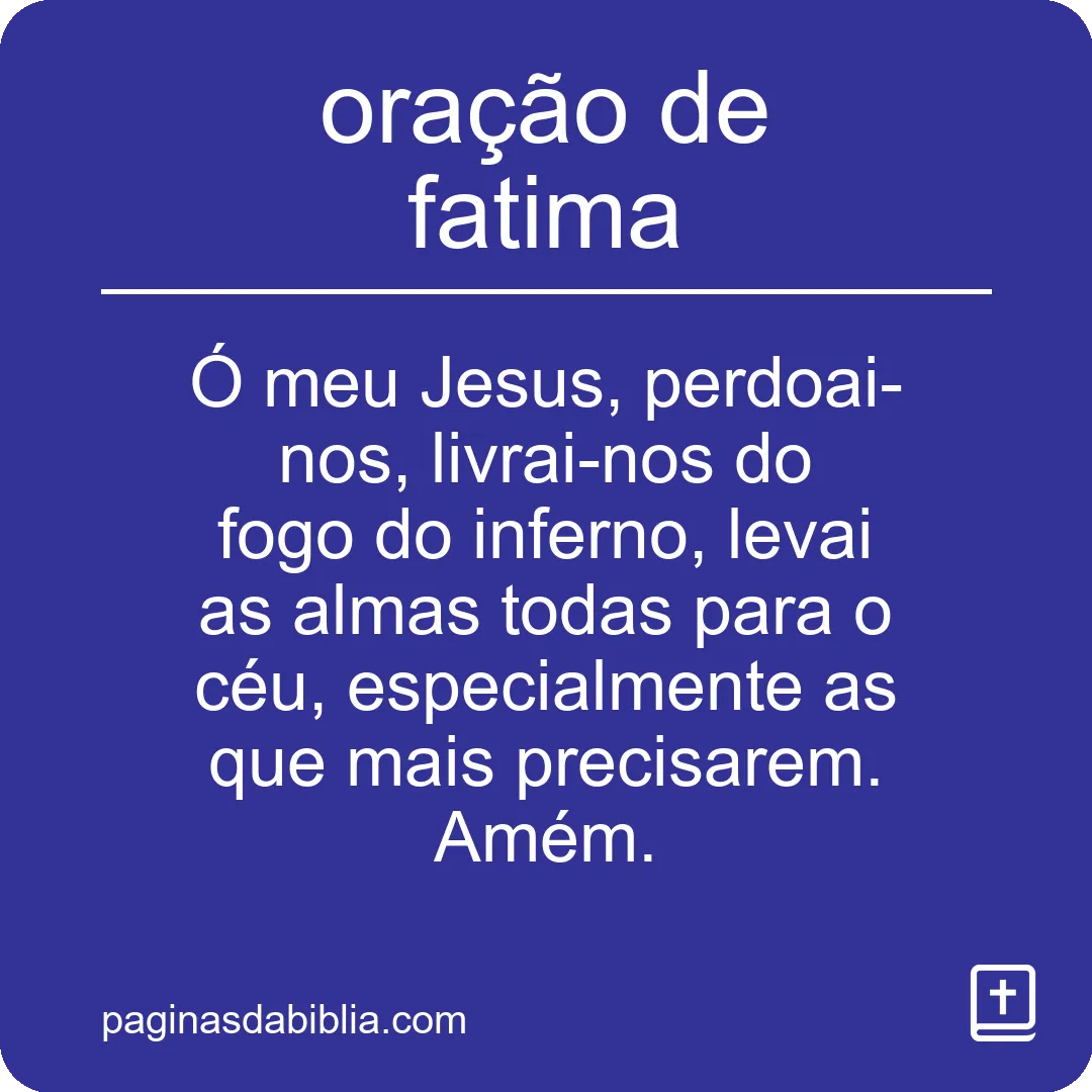 oração de fatima