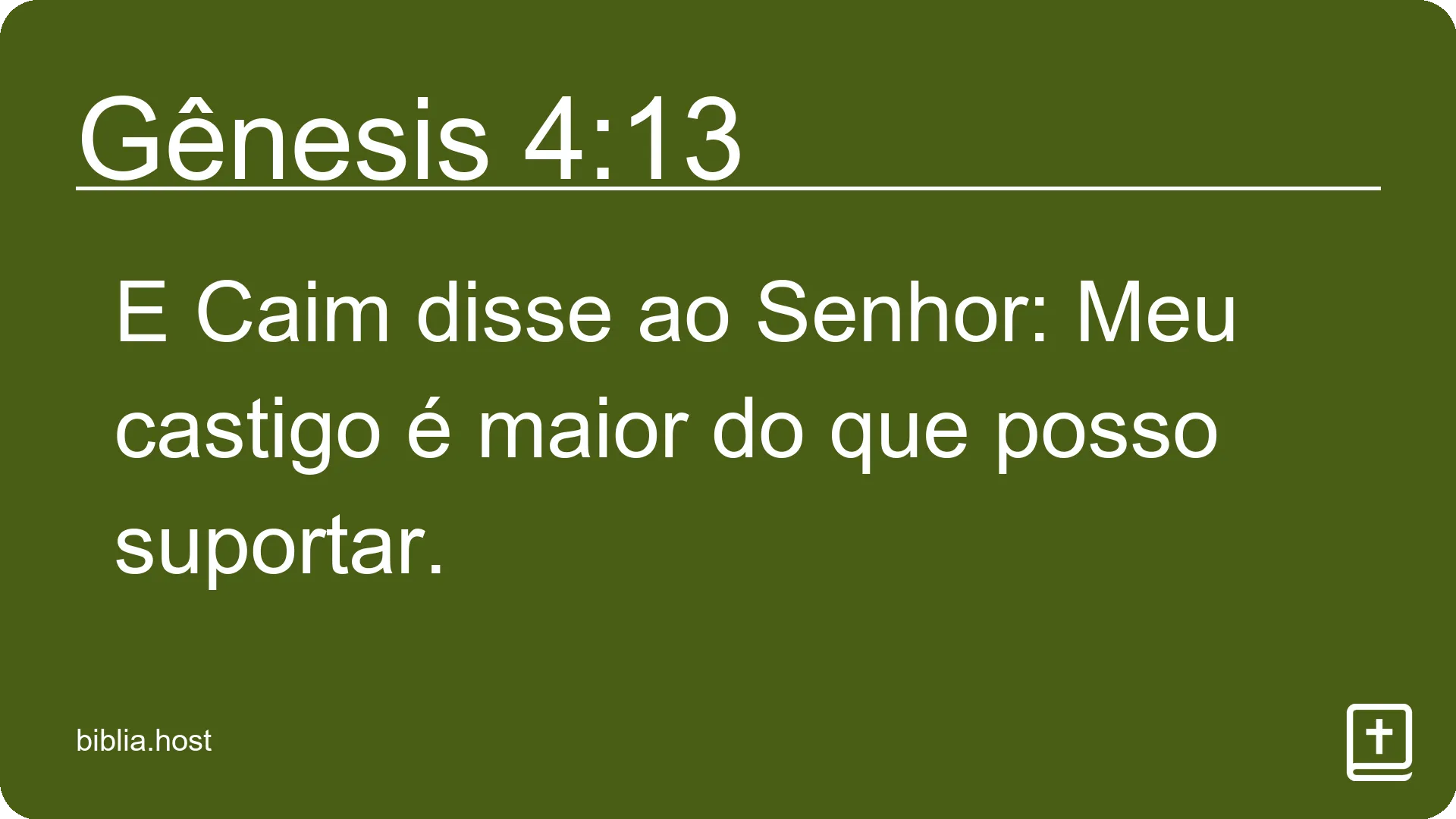 Gênesis 4:13