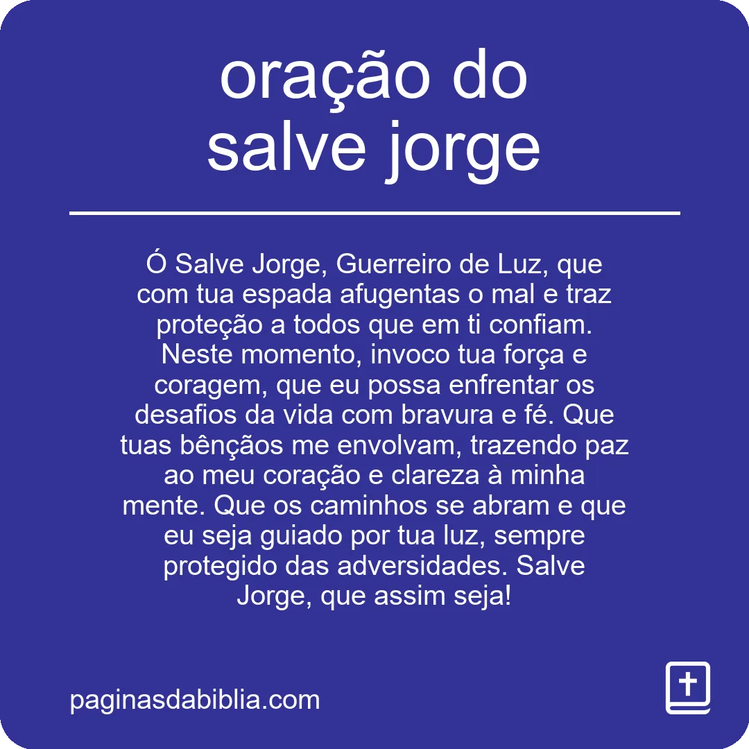 oração do salve jorge