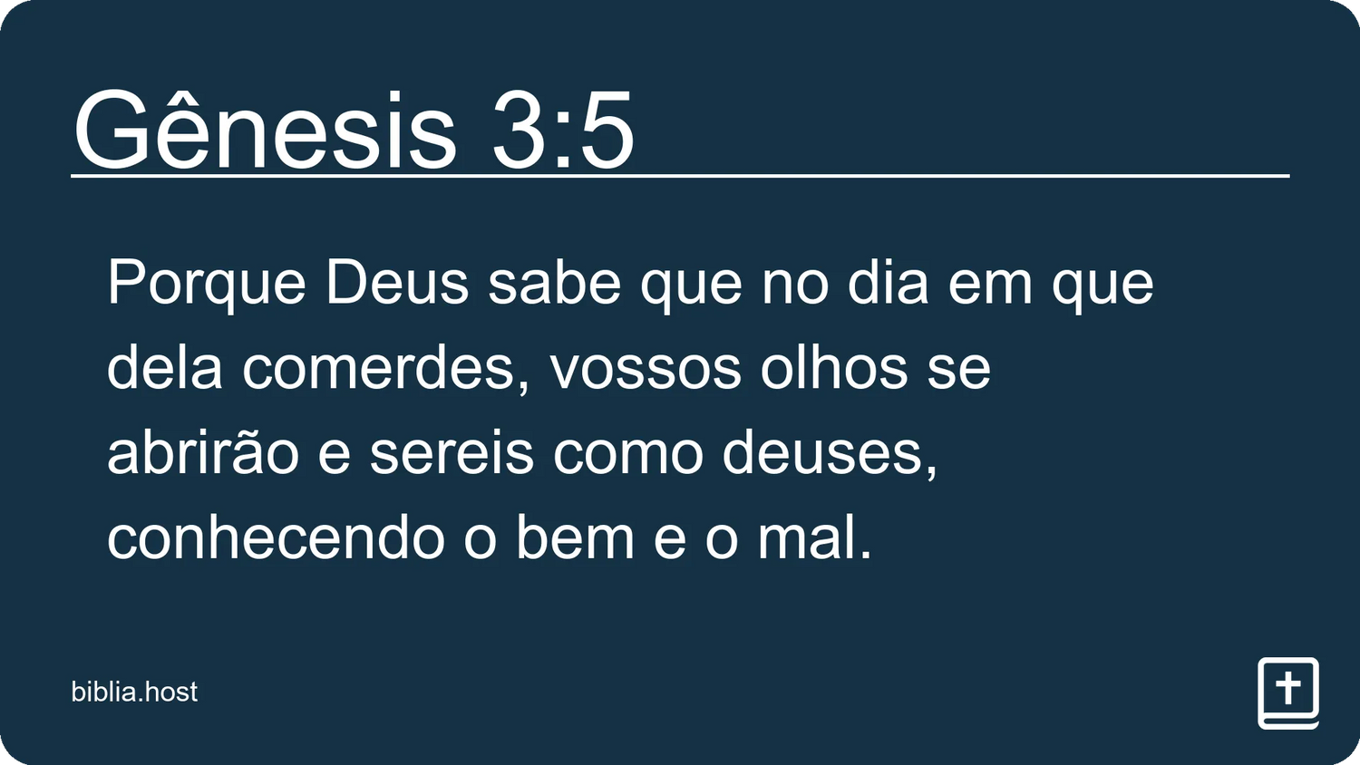 Gênesis 3:5