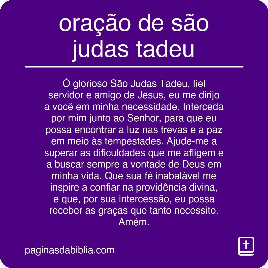 oração de são judas tadeu