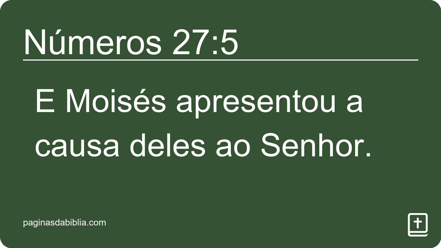 Números 27:5