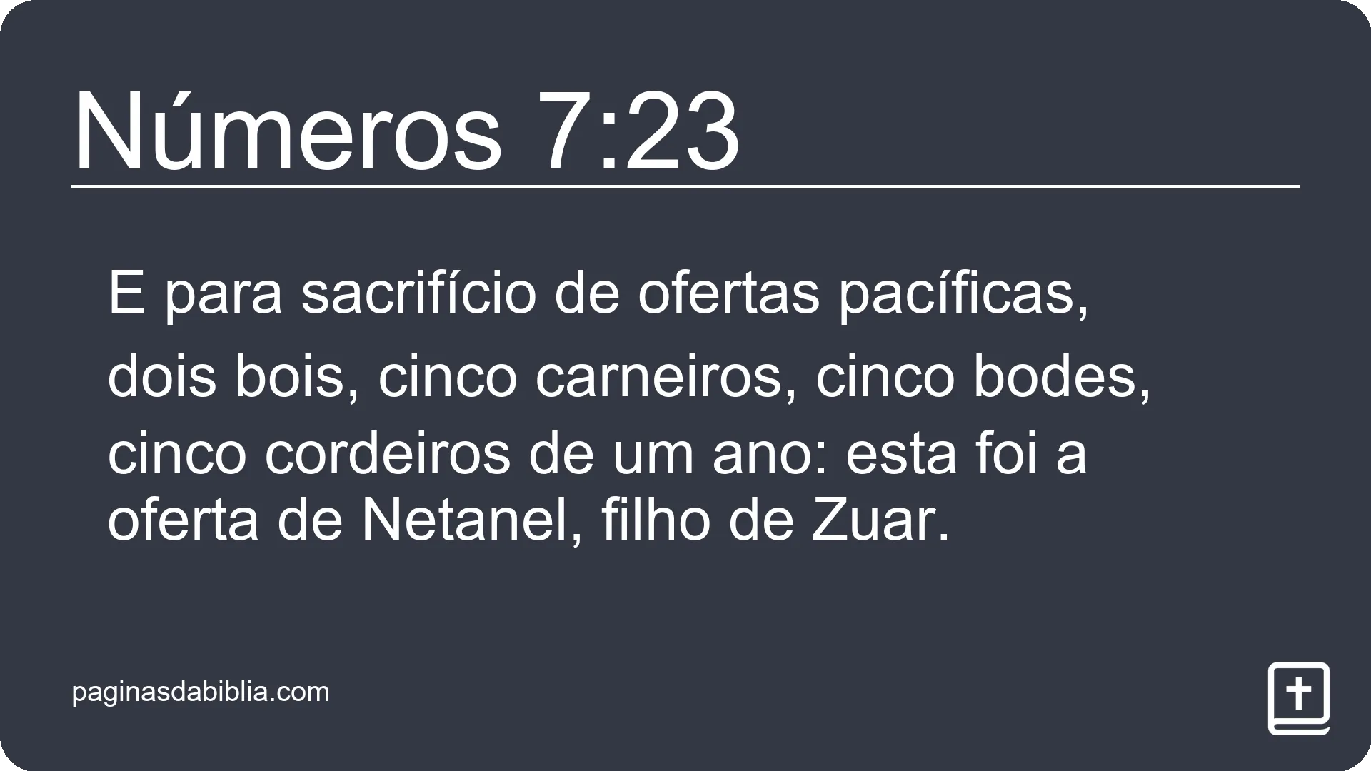 Números 7:23