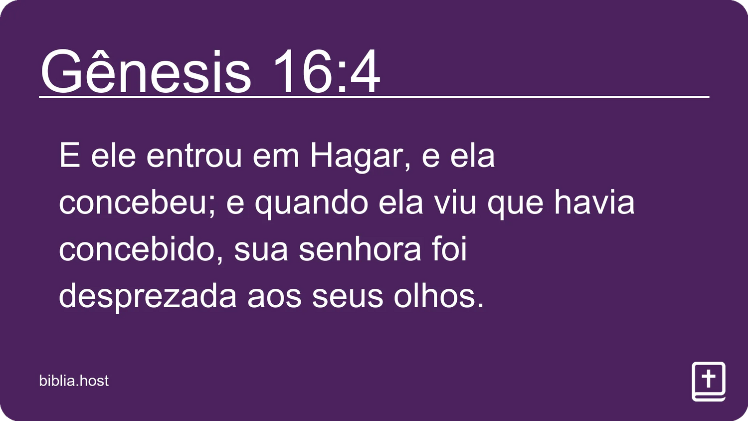 Gênesis 16:4