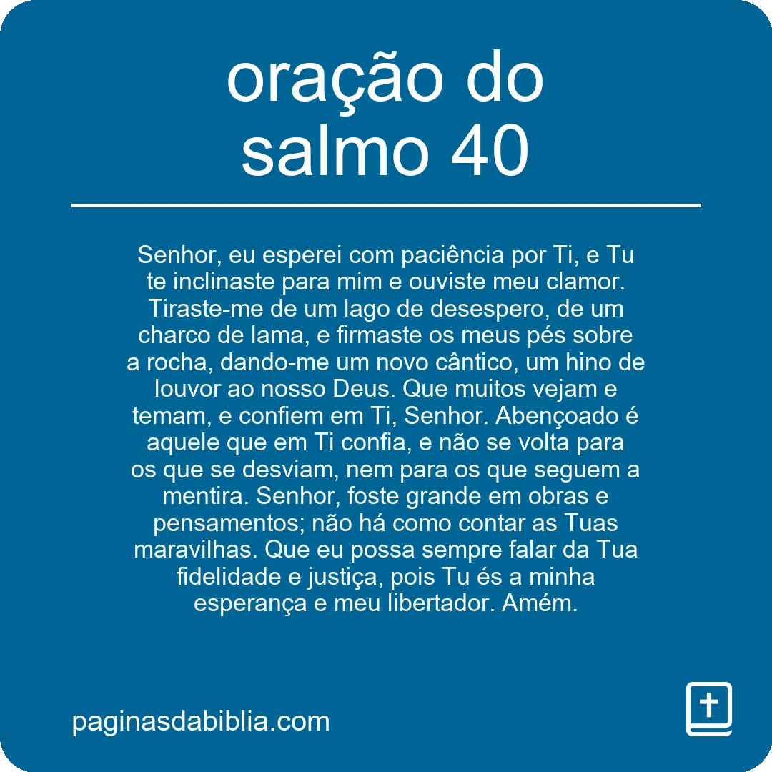 oração do salmo 40