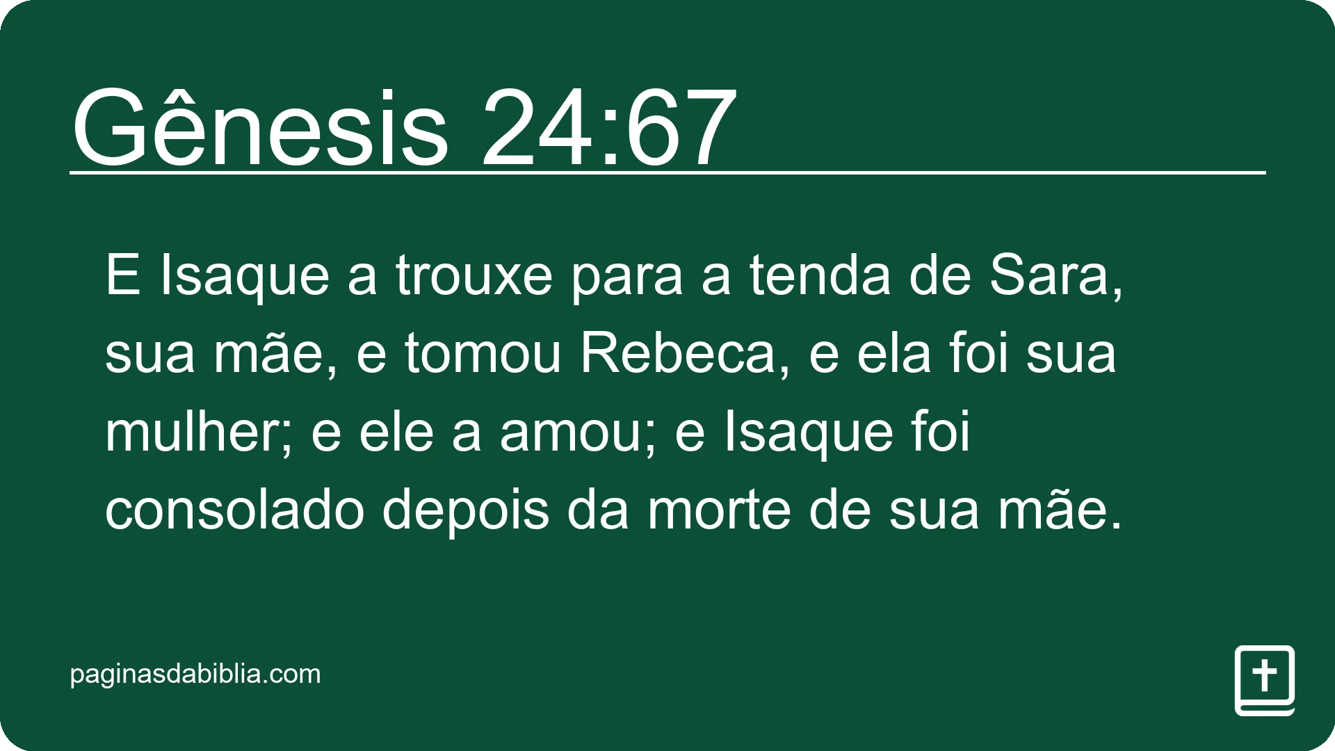 Gênesis 24:67