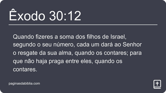 Êxodo 30:12