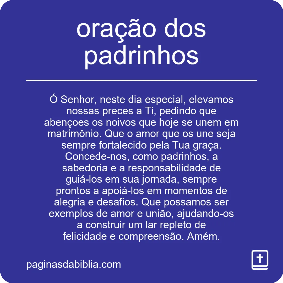 oração dos padrinhos