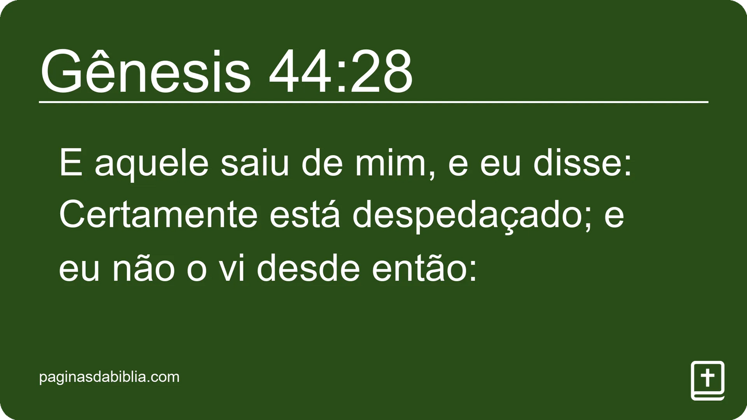 Gênesis 44:28