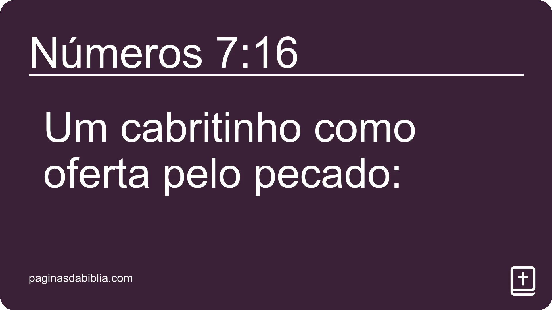 Números 7:16