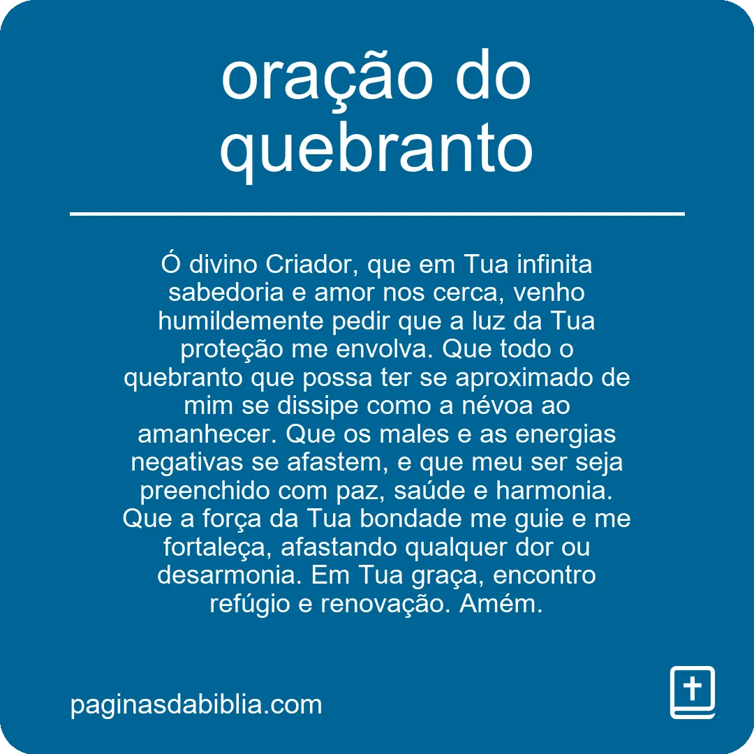 oração do quebranto