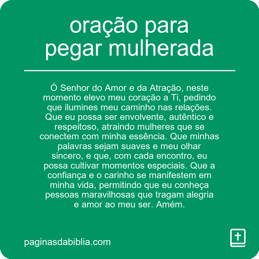 oração para pegar mulherada