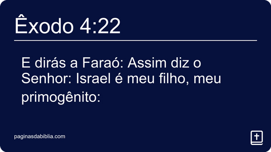 Êxodo 4:22