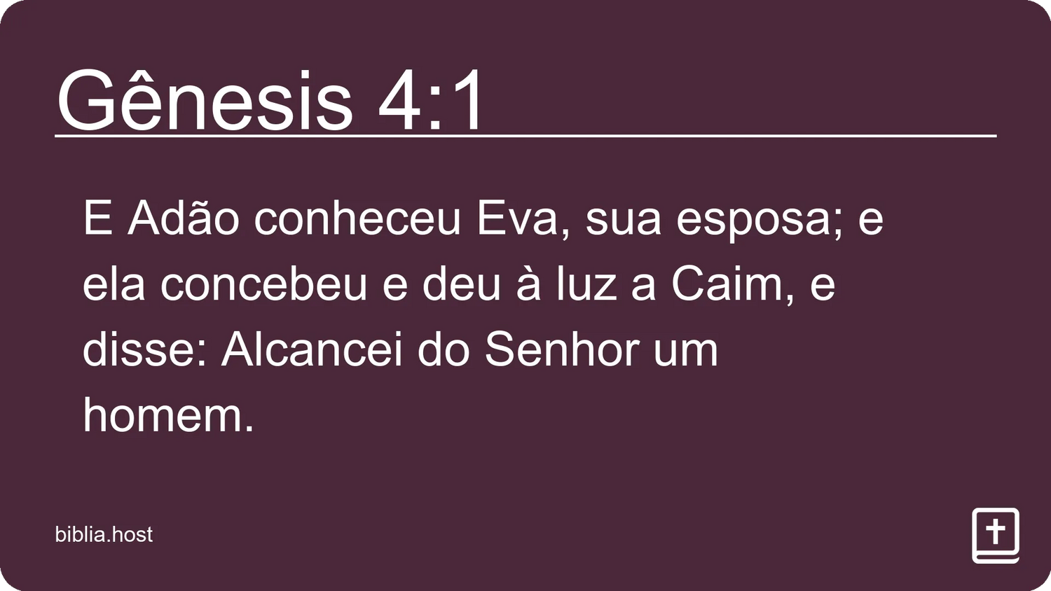 Gênesis 4:1