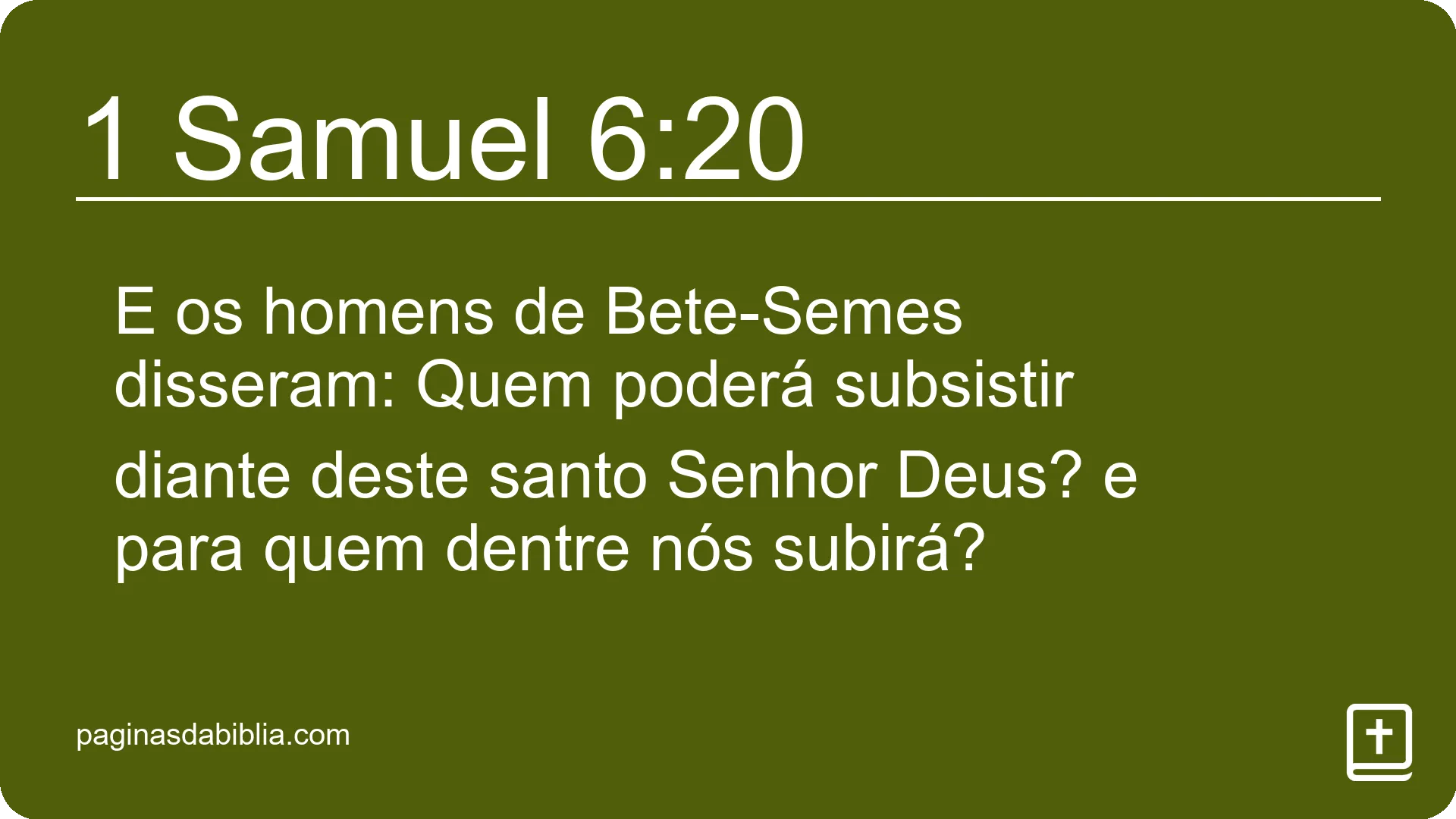 1 Samuel 6:20