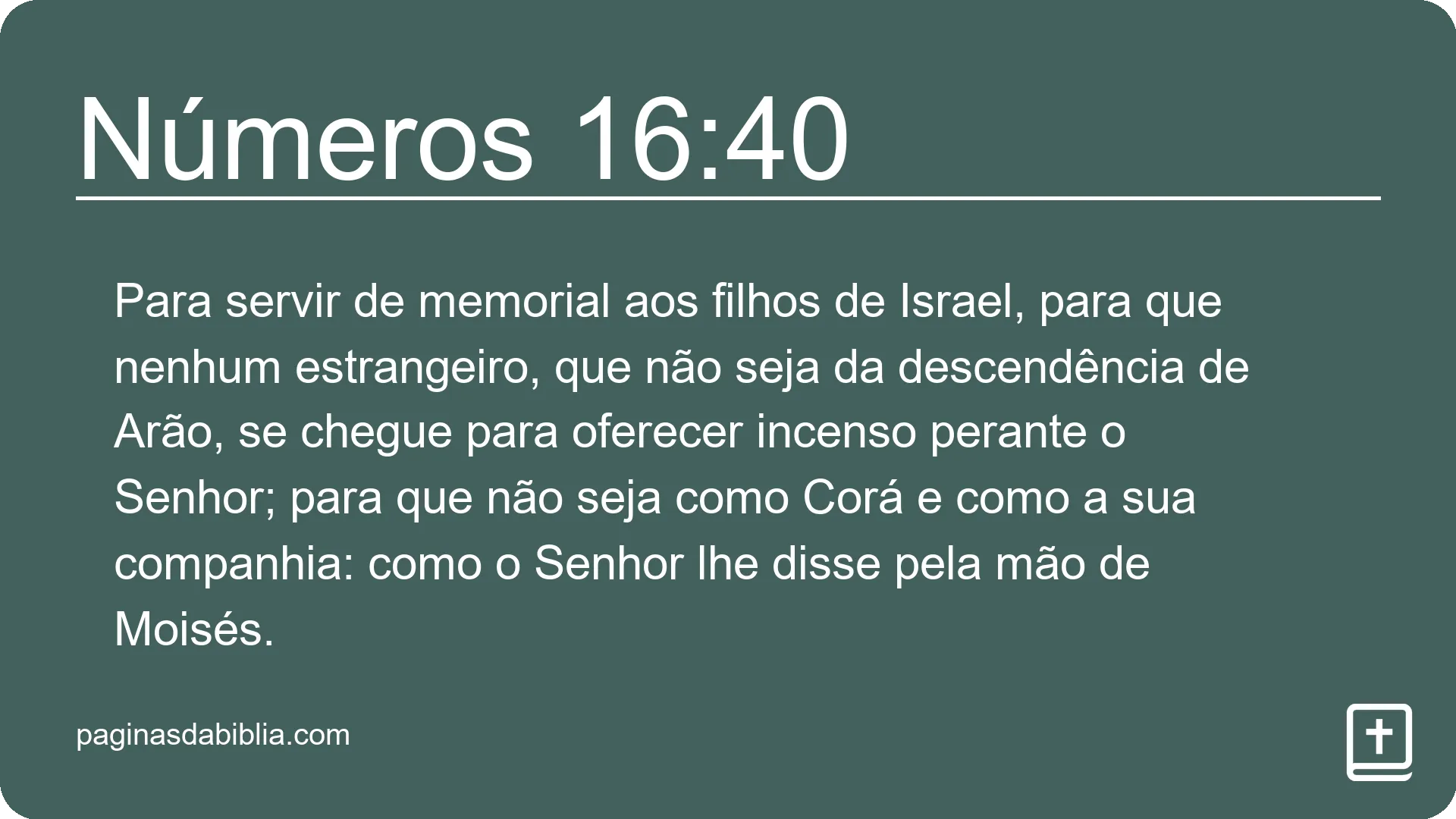 Números 16:40