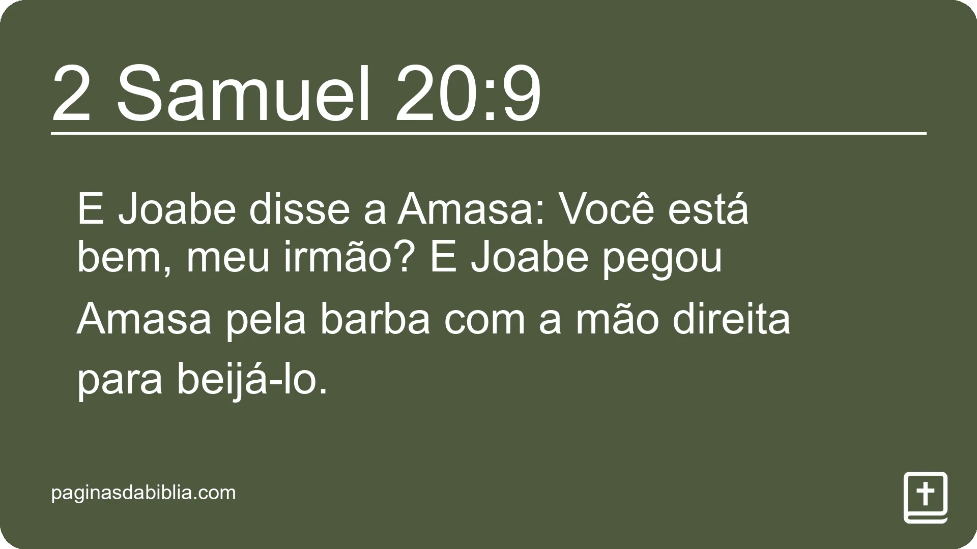 2 Samuel 20:9