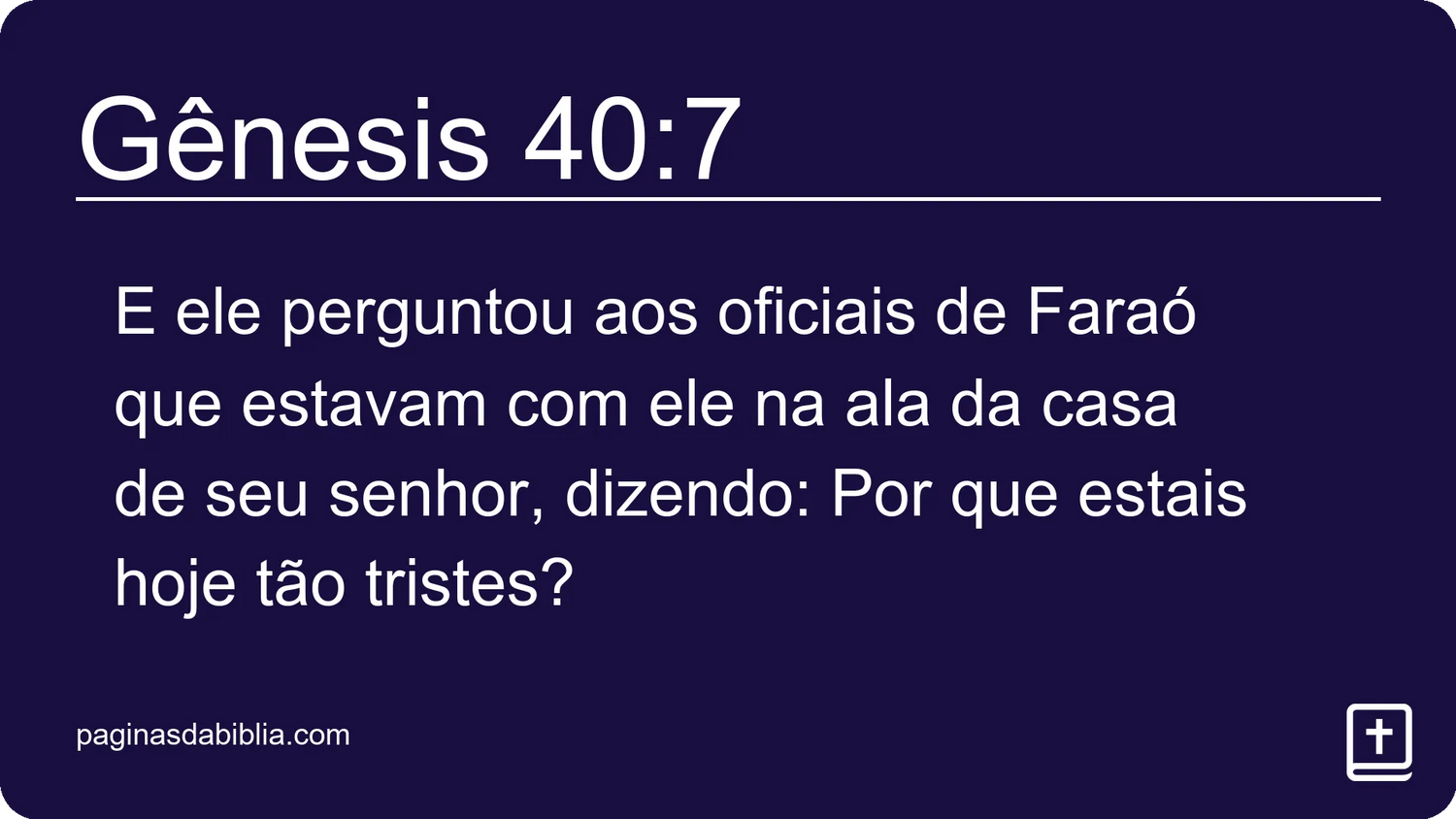 Gênesis 40:7