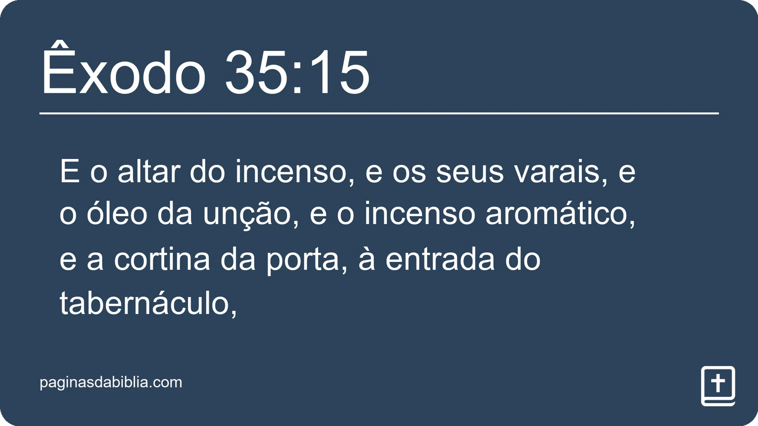 Êxodo 35:15