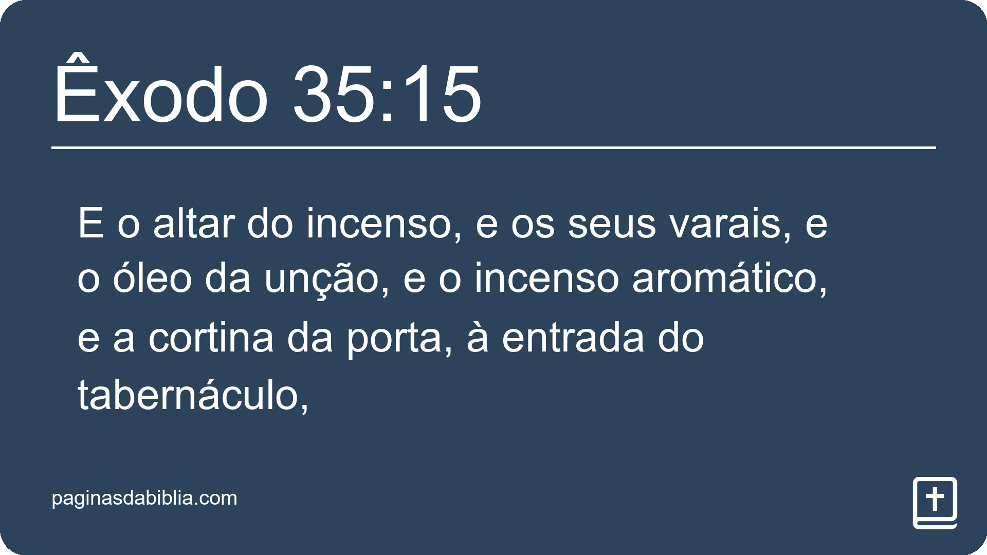 Êxodo 35:15