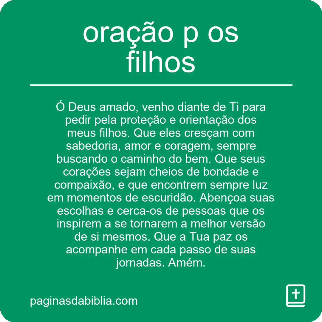 oração p os filhos