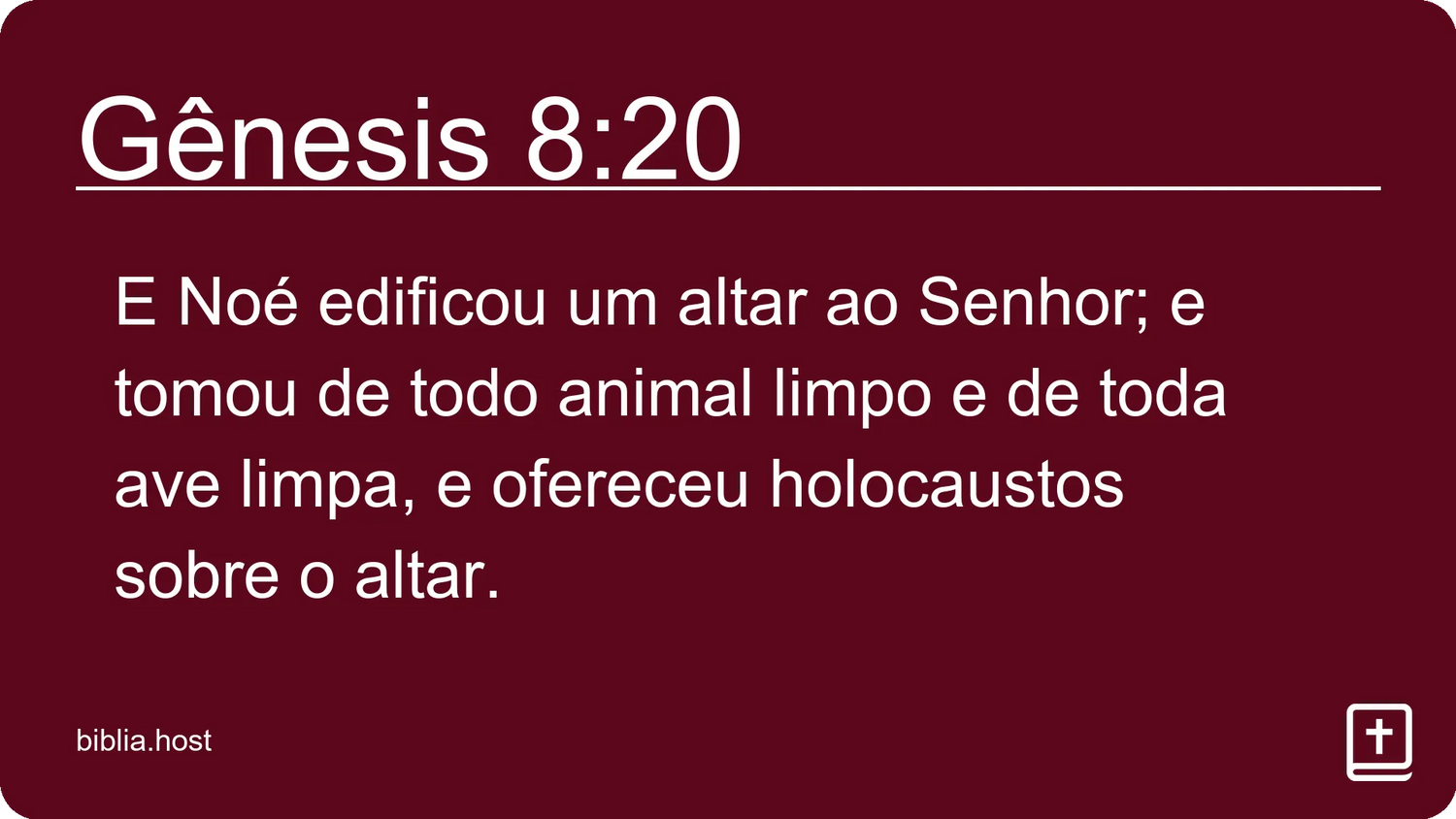 Gênesis 8:20