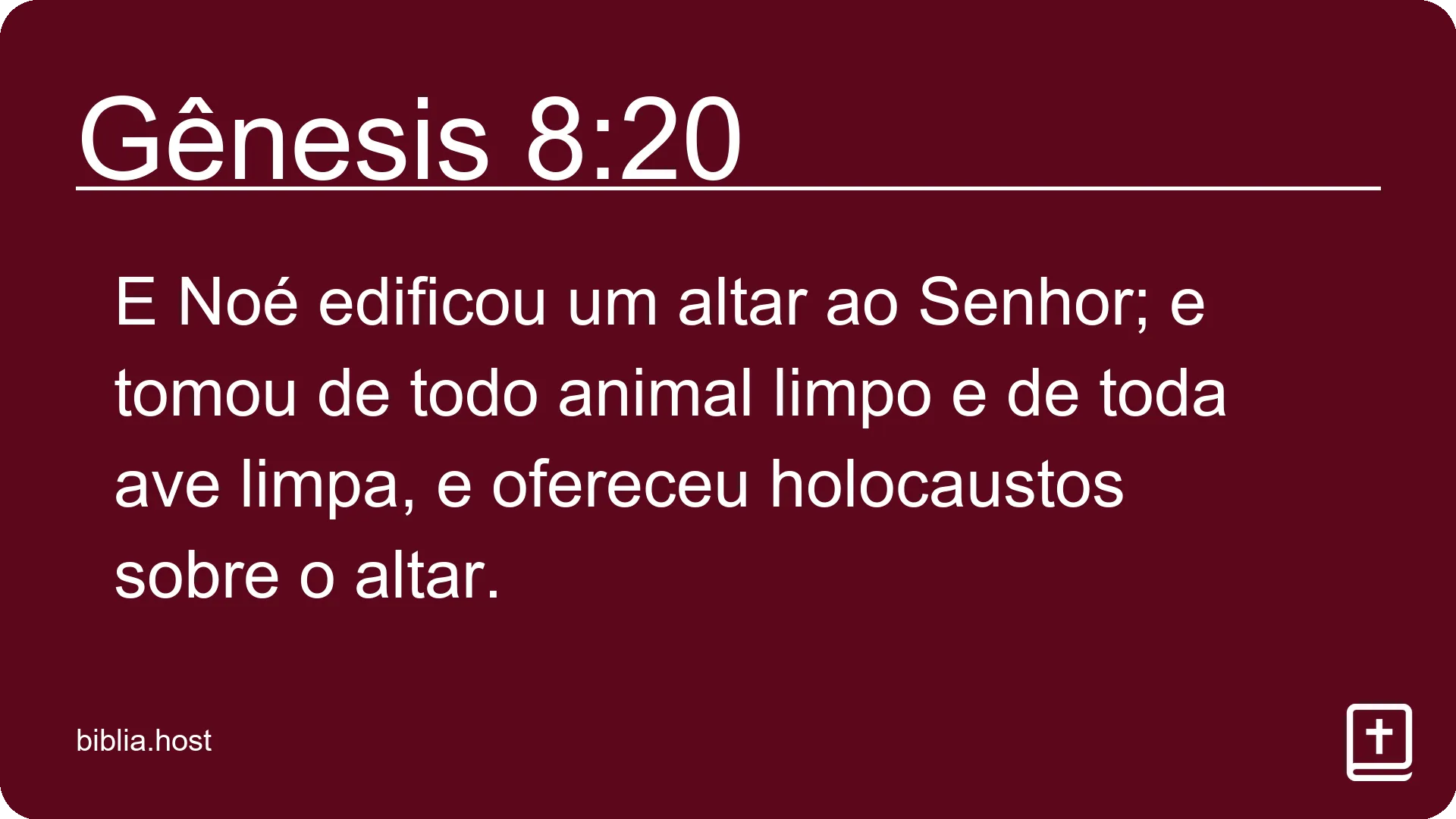 Gênesis 8:20