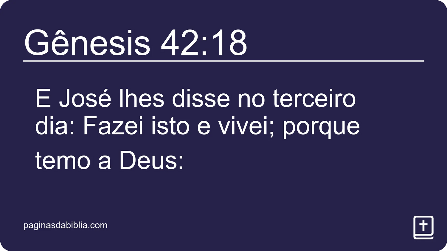 Gênesis 42:18