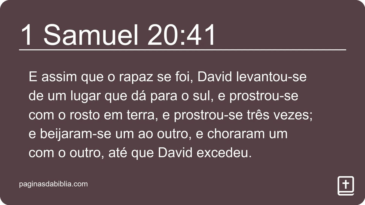 1 Samuel 20:41