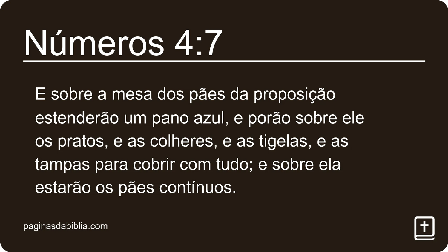 Números 4:7