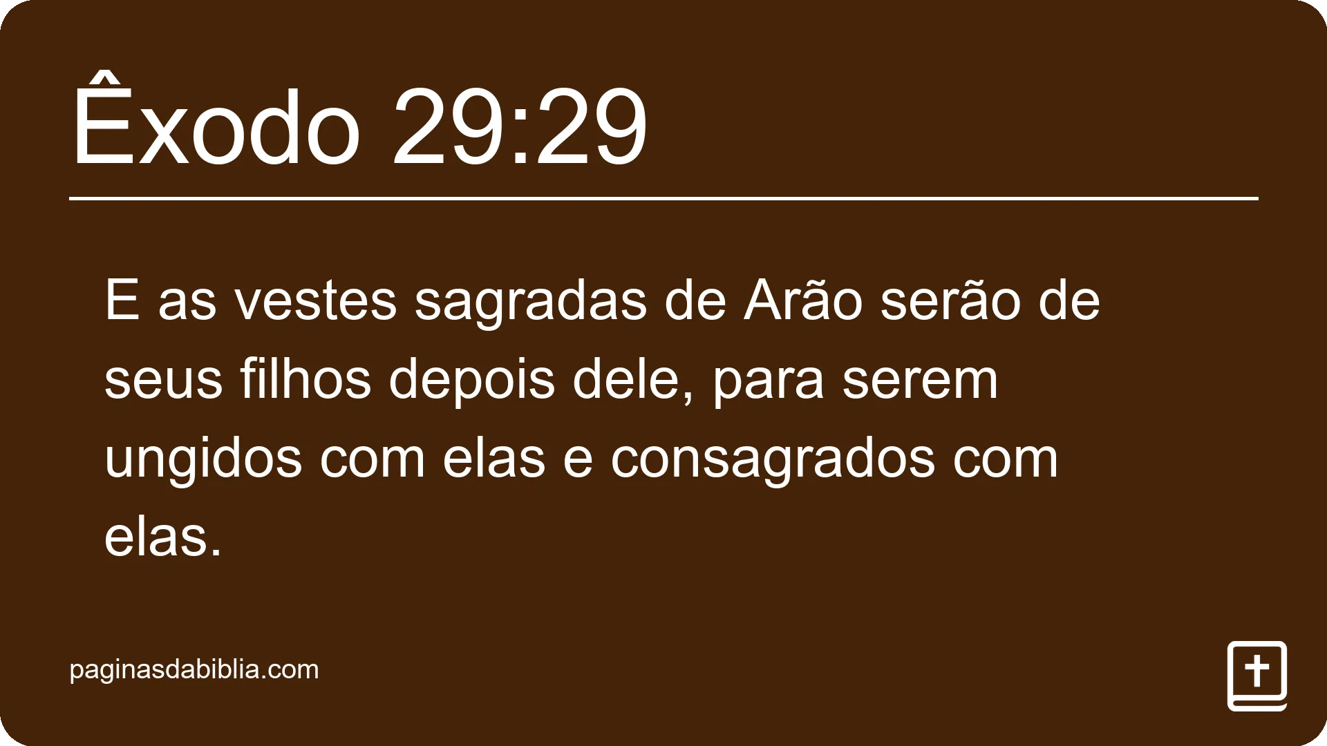 Êxodo 29:29