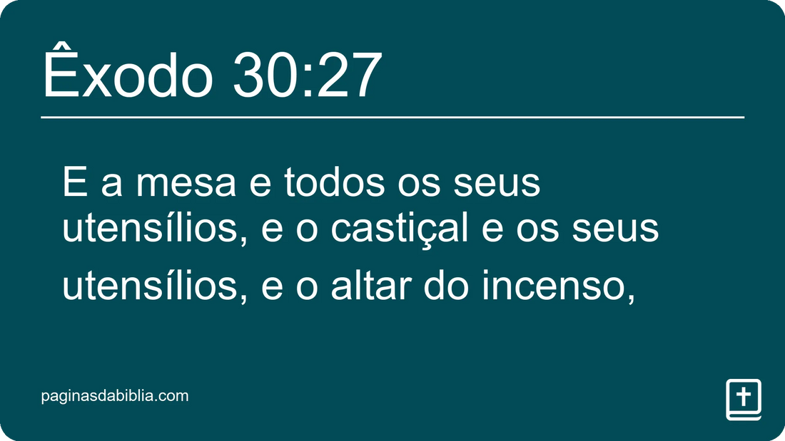 Êxodo 30:27