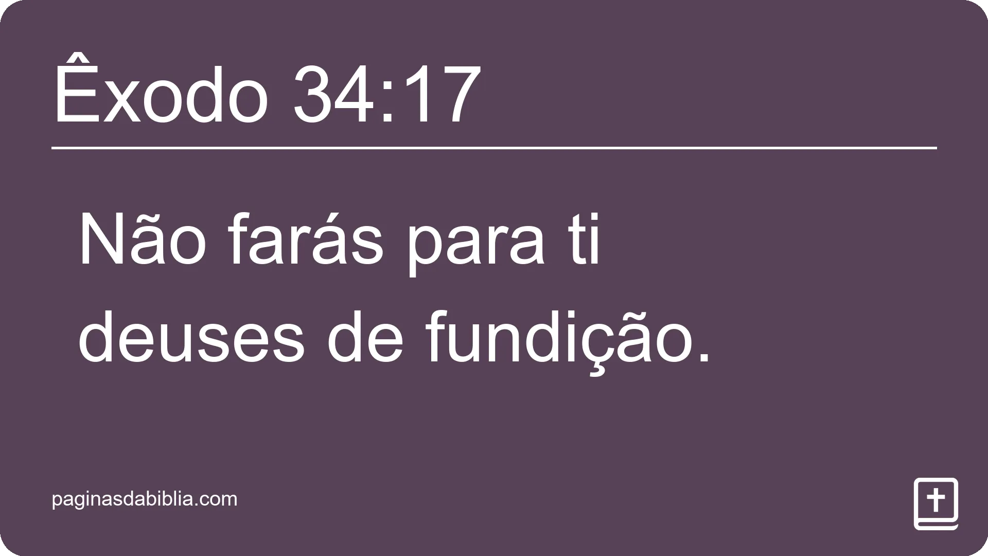 Êxodo 34:17