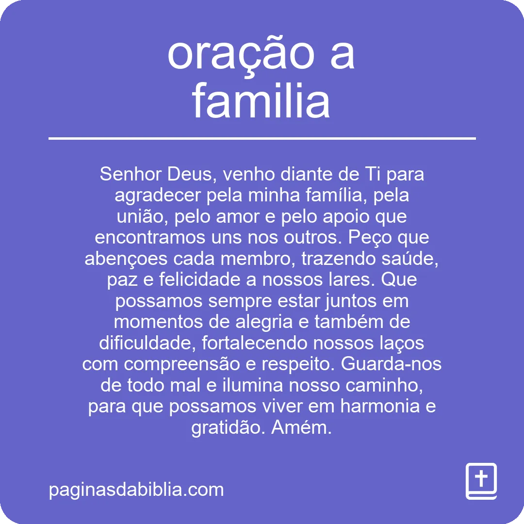 oração a familia