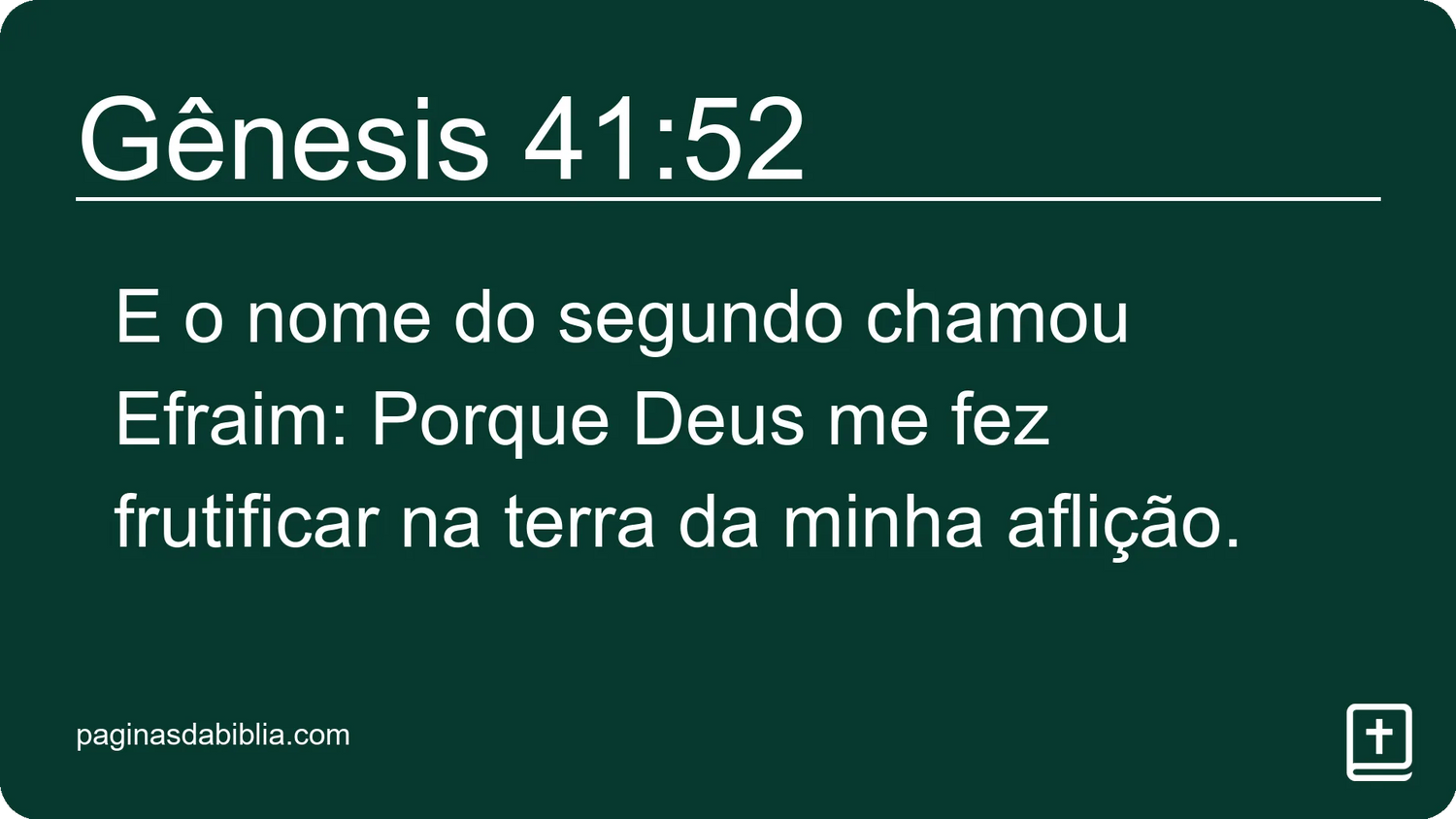 Gênesis 41:52