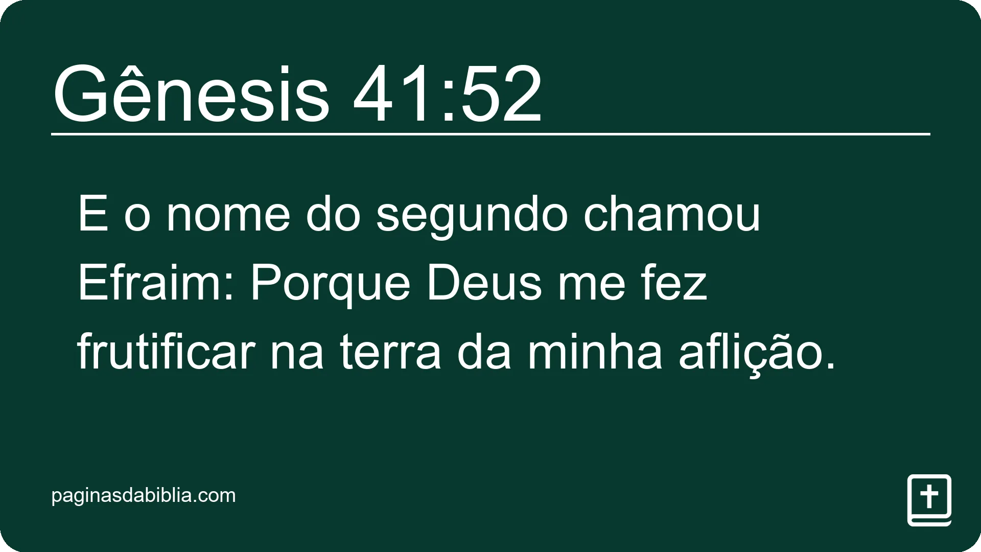 Gênesis 41:52