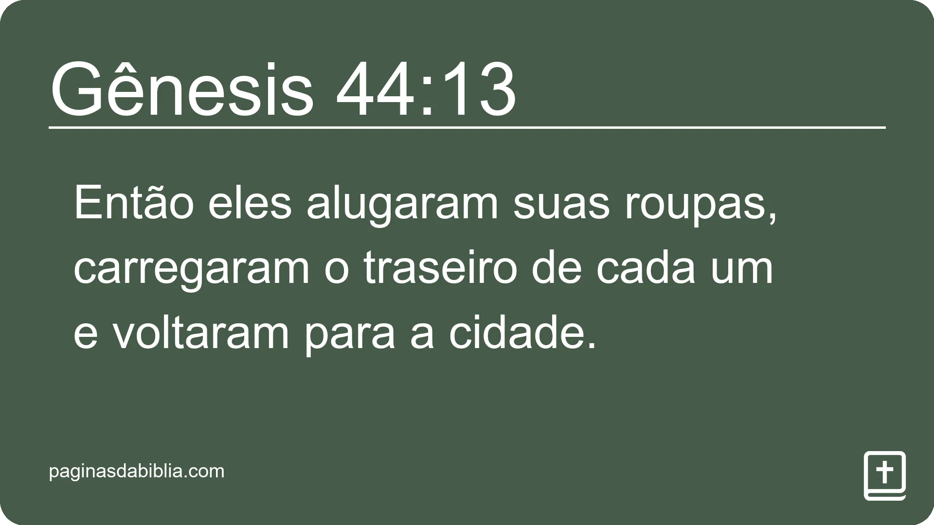 Gênesis 44:13