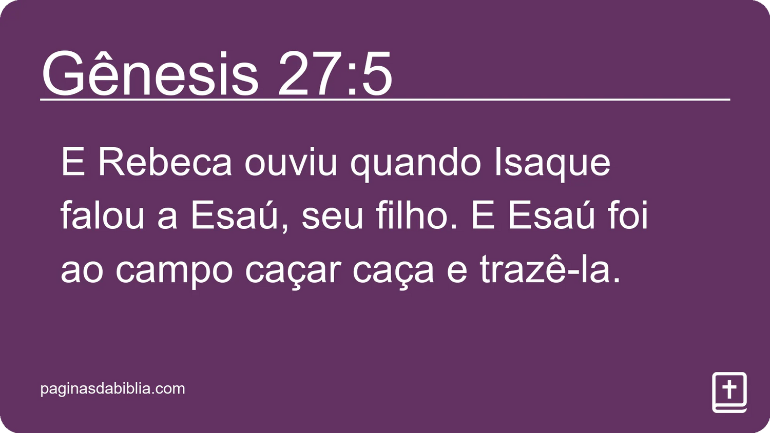 Gênesis 27:5