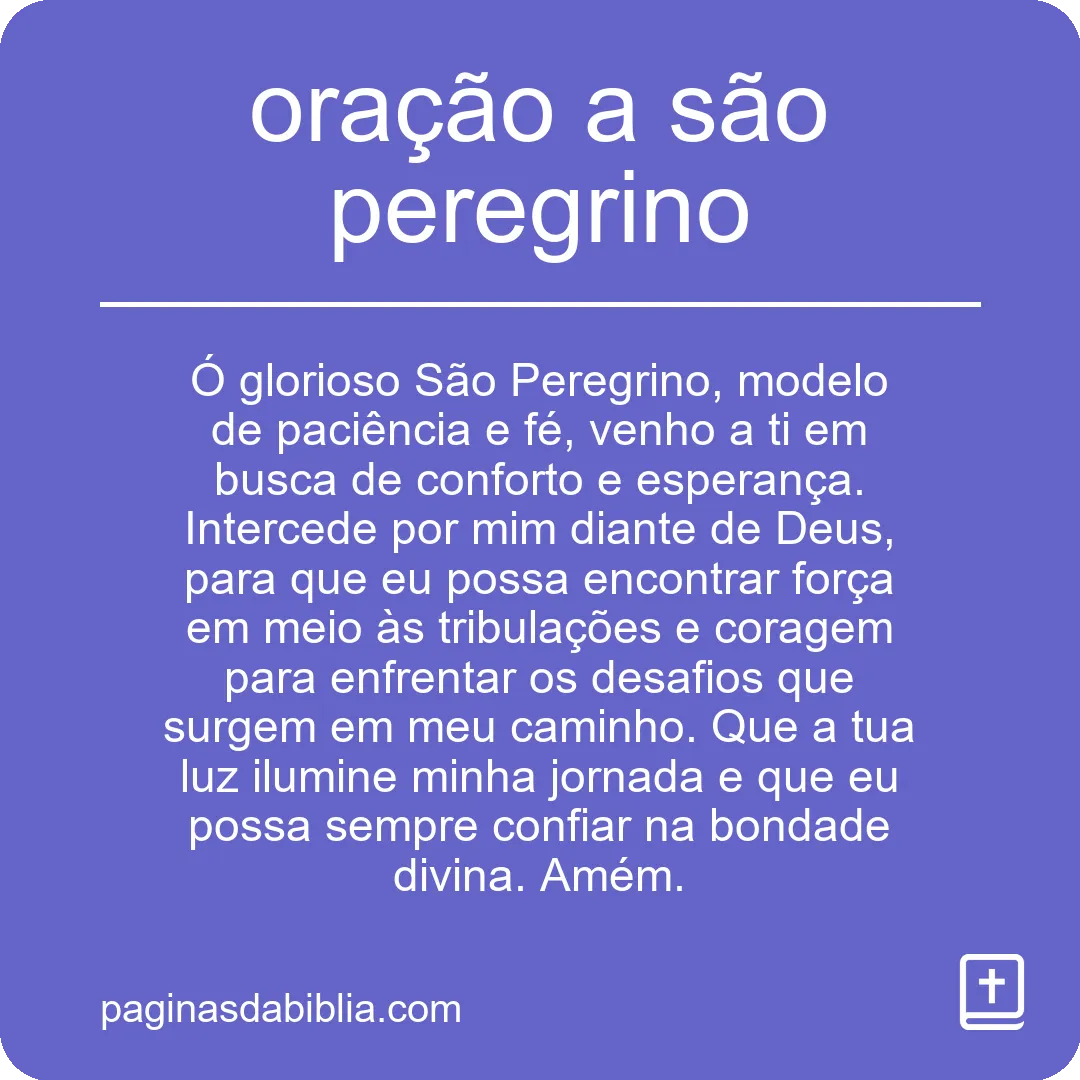 oração a são peregrino