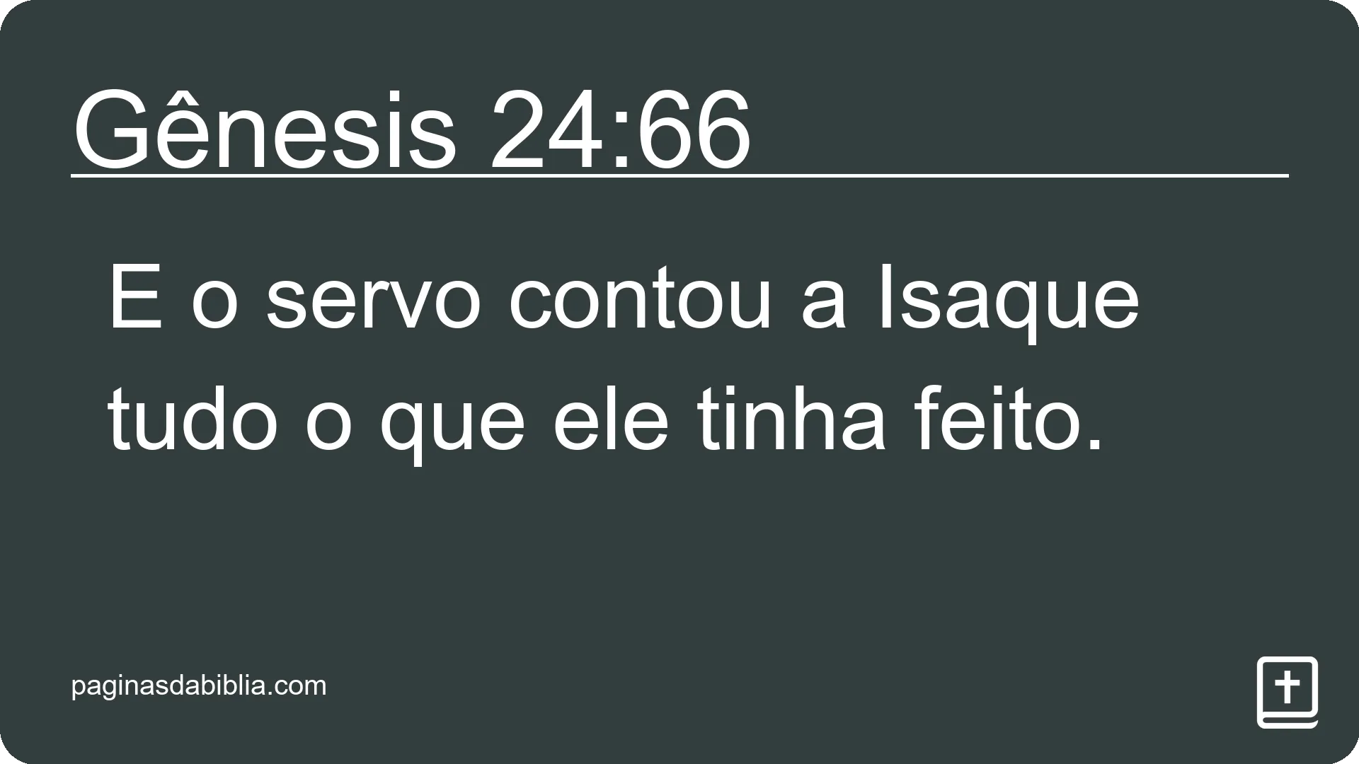 Gênesis 24:66