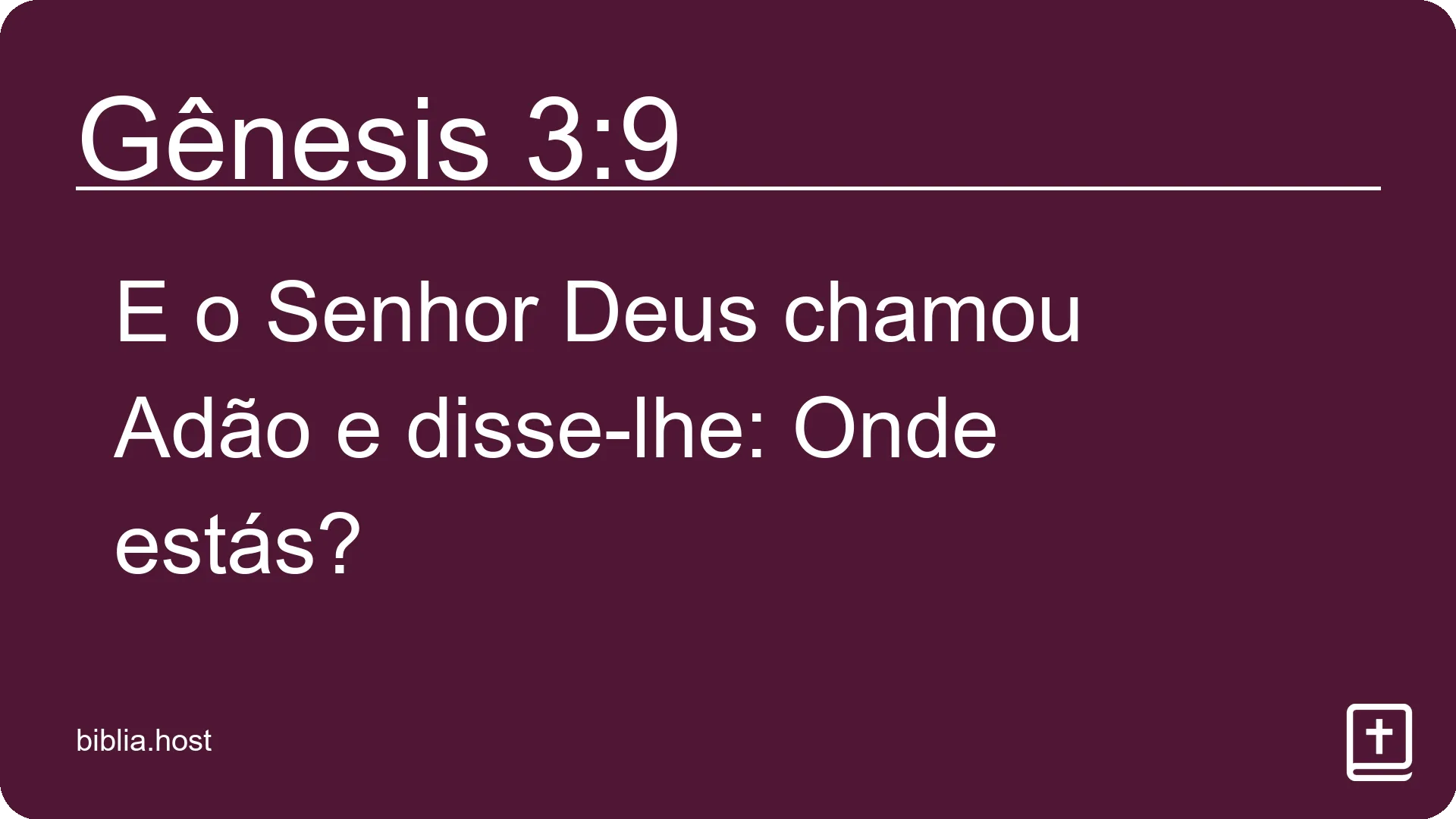 Gênesis 3:9