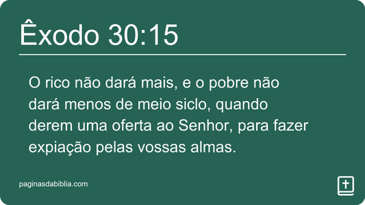 Êxodo 30:15