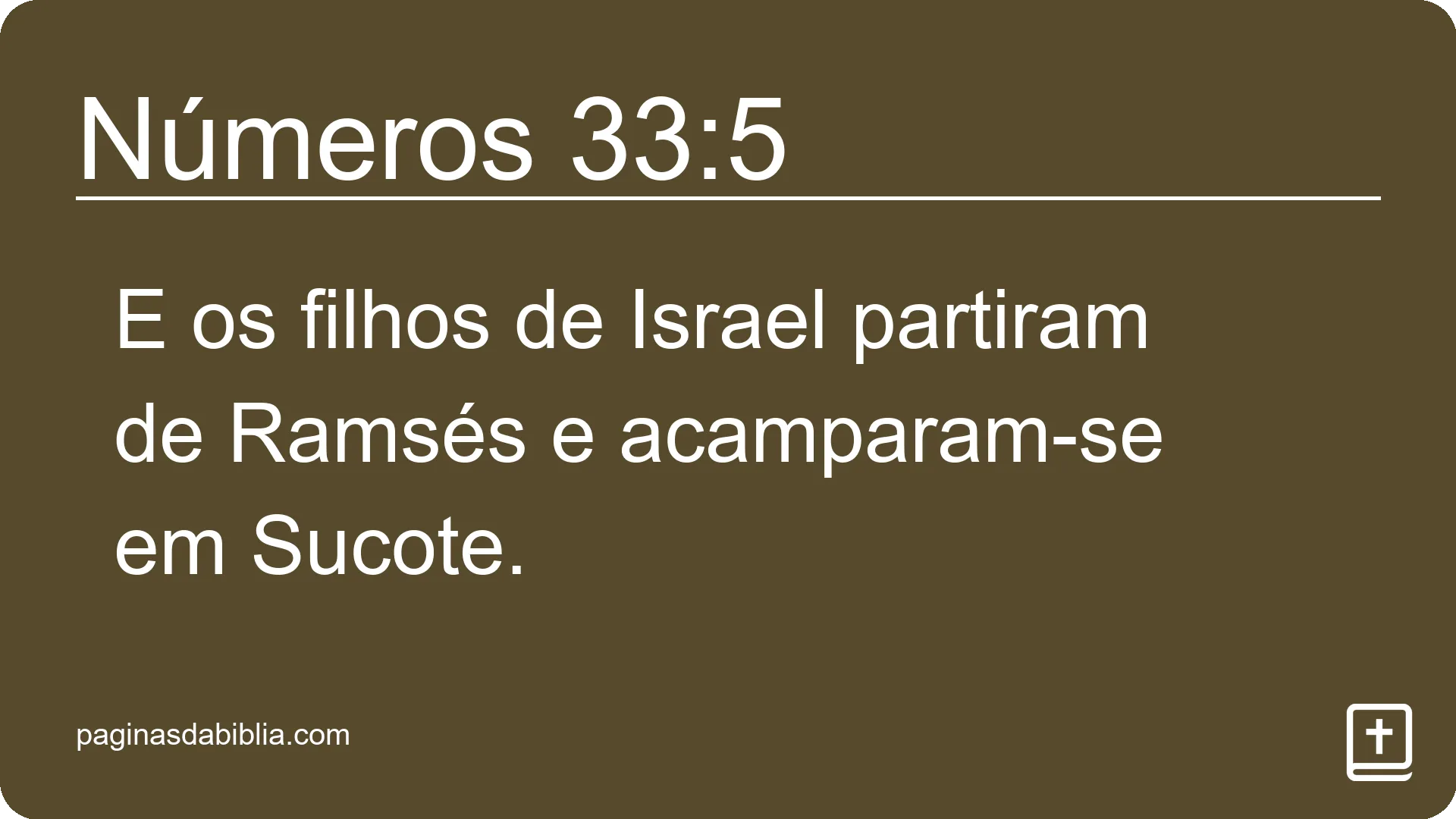 Números 33:5