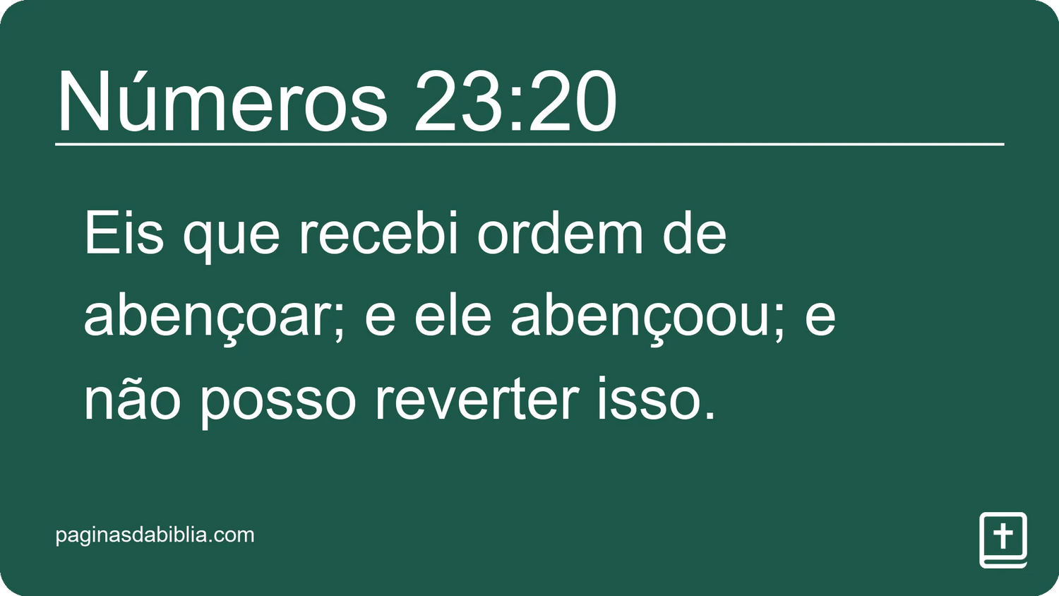 Números 23:20