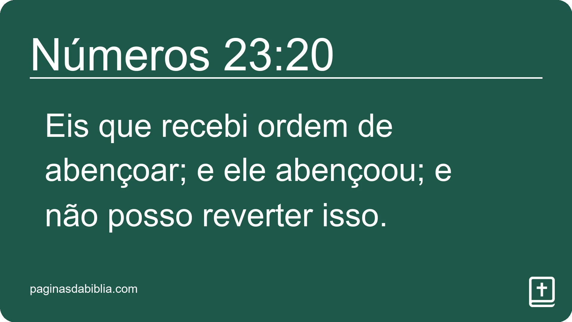 Números 23:20