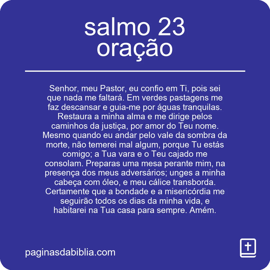 salmo 23 oração