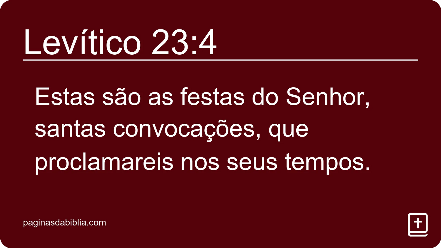 Levítico 23:4