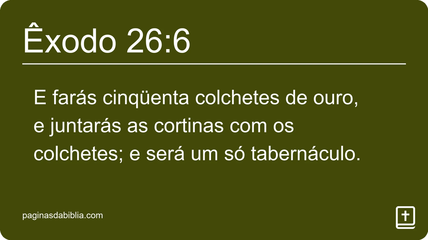 Êxodo 26:6