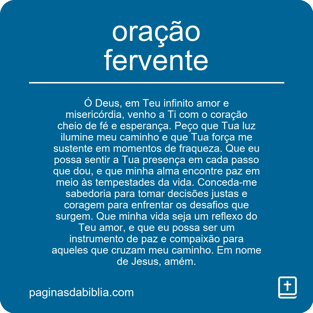 oração fervente